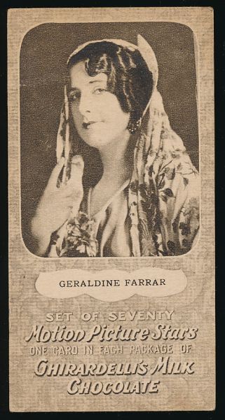 E160-4 Ghirardellis Chocolate Actors Geraldine Farrar